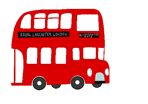 Red Bus Sticker by Royal Lancaster London