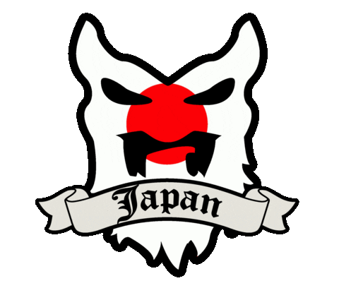 Japan Beard Sticker by BEARDED VILLAINS