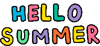Summer Hello Sticker by Poppy Deyes