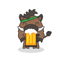 meyPich cute kawaii beer drinking Sticker