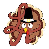 Thanksgiving Turkey Sticker by HOT ROD LA