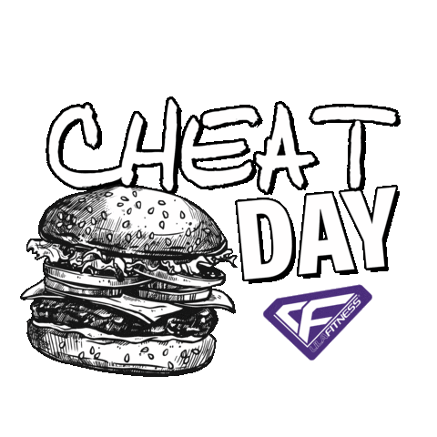 lilafitness burger fastfood cheat pommes Sticker