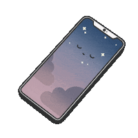 Poulpychou mobile night sleep phone Sticker