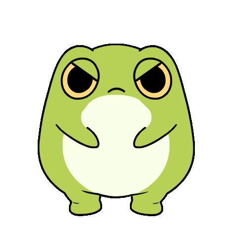 Angry Frog Sticker by Ordinary Frends