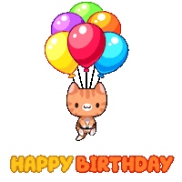 Happy Birthday Cat Sticker by Mino Games
