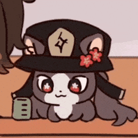 Snowballneko cat genshin impact genshin hu tao GIF