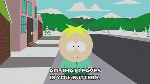 sad butters stotch GIF by South Park 