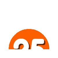 Orange Number Sticker