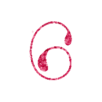 ale_stuff 6 numbers six glitters Sticker