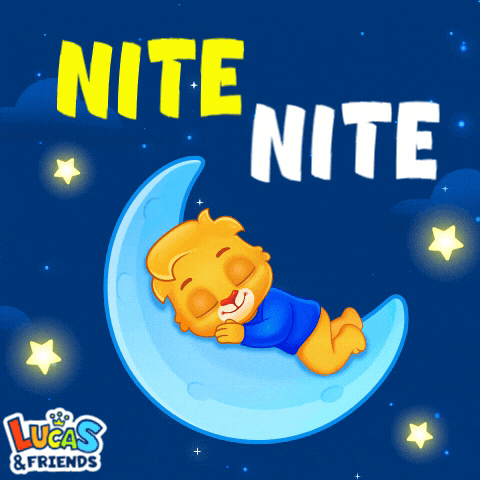Sleepy Good Night GIF by Lucas and Friends by RV AppStudios
