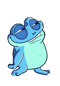 Smirk Smile Sticker by Croakey