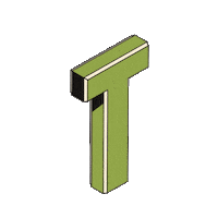 T Sticker by Toast Press