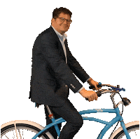 MarriottTheHague bike waving cycling hotel Sticker