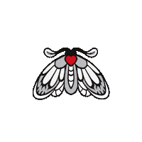 Goth Moth Sticker by DOODAD+FANDANGO