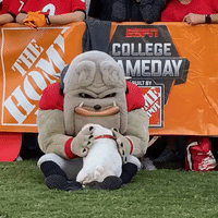 Starstruck Pooch Hangs Out With Georgia Bulldogs Mascot