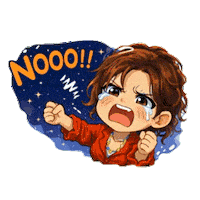 No Way Crying Sticker by L.I. Productions
