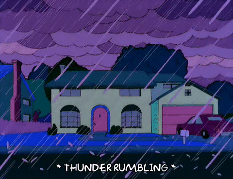 Raining Episode 4 GIF by The Simpsons