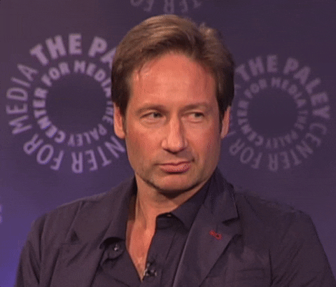 David Duchovny Shrug GIF by The Paley Center for Media