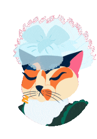 Sleepy Cat Sticker by Poupoutte
