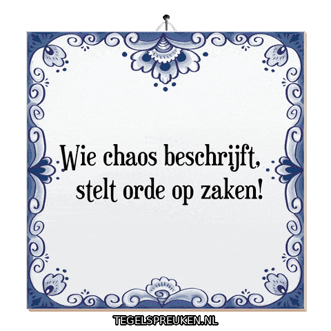 Focus Chaos Sticker by Tegelspreuken.nl