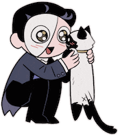 Cat Broadway Sticker by Royalavera