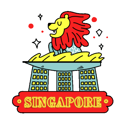 marina bay sands singapore Sticker by Percolate Galactic