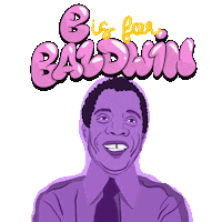 James Baldwin Lgbt Sticker by Devon Blow