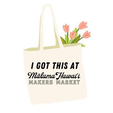 malamahawaiimarket giphyupload totebag makersmarket markettote Sticker