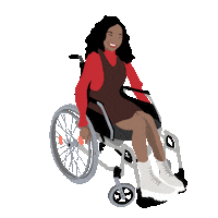 Woman Wheelchair Sticker by Caritas Wir helfen