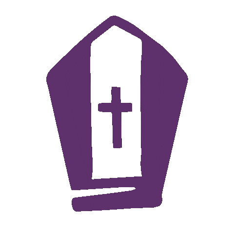 Cross Mitra Sticker by KjG Bundesebene