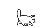 tired cat STICKER