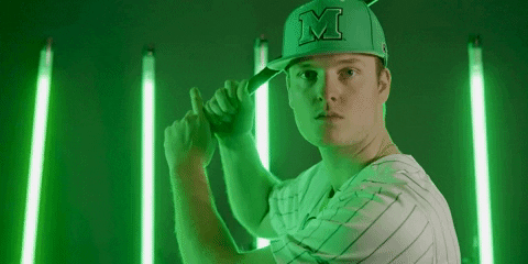 Baseball Ball GIF by Marshall University Athletics