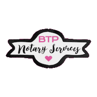 Btpnotaryservices 3d logo notary signed notary public Sticker