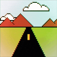bentuber animation clouds road mountains GIF