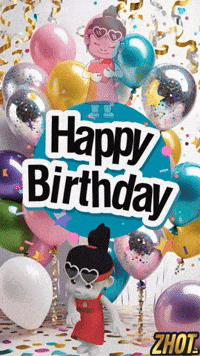 Happy Birthday Party Hard GIF by Zhotcita