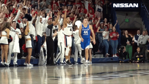 GonzagaBulldogs giphyupload basketball celebration flex GIF