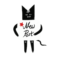 geleni cat new red black Sticker