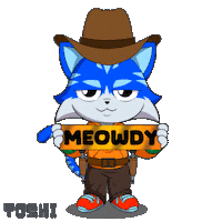Wild West Hello Sticker by Toshithecat