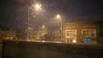 First Snow of Season Falls in Kansas City