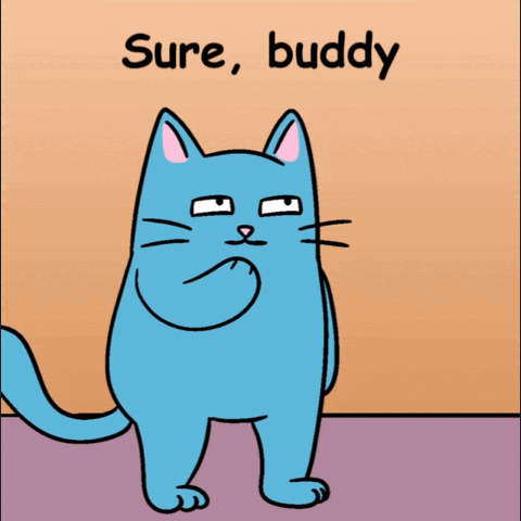Blue Cat Whatever GIF