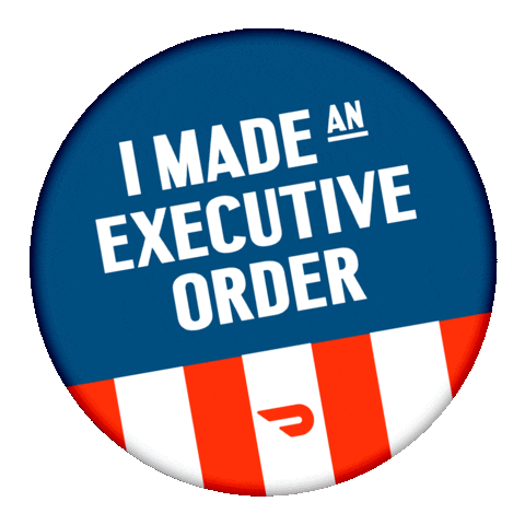 Executive Order Usa Sticker by DoorDash