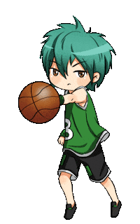 Lunime sports anime basketball blue Sticker