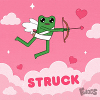 Valentines Day Frog GIF by fwogs