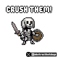 Angry Skeleton Sticker by HotDogs