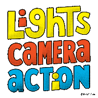 Lights Camera Action Film Sticker