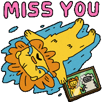 Sad Miss You Sticker by Holler Studios