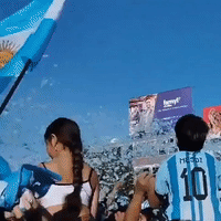 Argentina Fans Celebrate in Buenos Aires