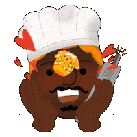Chef Cook Sticker by Keva Epale
