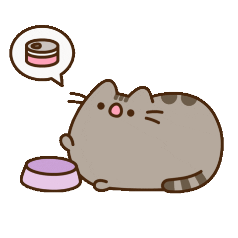Cat Food Eating Sticker by Pusheen
