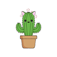 Frustrated Cactus Sticker
